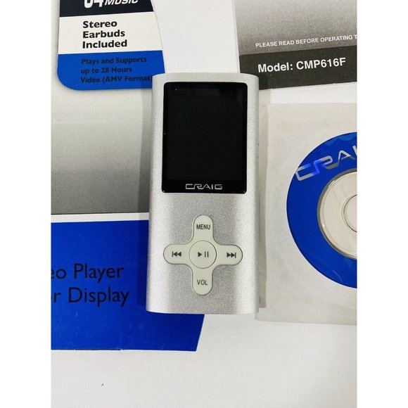 Craig MP3 4GB Plus Video Player 1.8” Color Display Music Untested Parts Repair - Picture 4 of 11